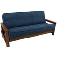 thumbnail image 1 of Housse de Futon Pleine en Microsuède Uni à Double Cordon de 8 à 9 Po - Indigo, 1 of 1