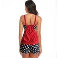 thumbnail image 4 of Two Piece Tankini Swimsuit for Women Strappy Tummy Control Top with Dot Print Bottom Bathing Suits, 4 of 8