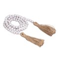 thumbnail image 2 of Farmhouse Rustic Wood Bead String Retro Wood Beads Garland with Tassels for Home Decoration Gift, 2 of 7