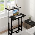 thumbnail image 4 of Costway Bureau Debout Mobile Roulant Chariot pour Ordinateur Portable Réglable Bureau à Domicile Noir, 4 of 10