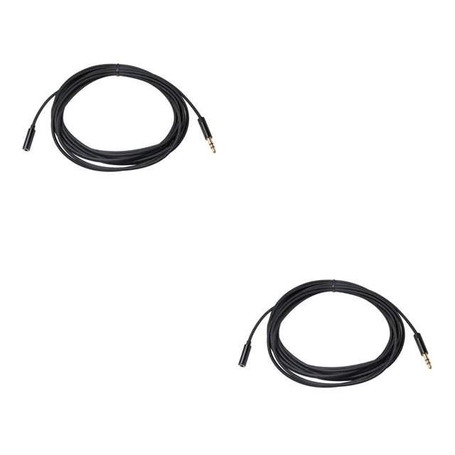 QualitChoice Laptop Portable Audio Extension Cable MP3 Player 3.5mm Male to Female Adapter Converter Accessories Replacing Parts 3 Meters 2Set