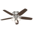 thumbnail image 1 of Hunter Builder 52" Low Profile Ceiling Fan with 3 LED Lights, Brushed Nickel, 1 of 8
