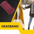 thumbnail image 4 of Bandeau d'Hiver pour Femmes, Élastique, Chaud pour la Tête, Épais, Bandeau d'Hiver, Cache-Oreilles pour Dames, Style Simple, Accessoires pour Cheveux pour Femmes, Rouge Violacé, 4 of 6