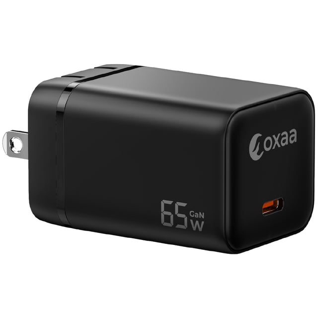 OXAA 65W USB C GaN Wall Charger – Fast Charging Adapter for Laptops, iOS & Android Devices, Compact & Travel-Friendly