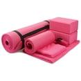 thumbnail image 1 of BalanceFrom Complete 7-Piece Yoga Set with 71” x 24” x 0.5” Extra Thick Mat, Pink, 1 of 10