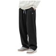 thumbnail image 1 of Ketyyh-chn99 Men's Casual Cargo Sweatpants Men's Corduroy Pants Solid Corduroy Rope Pants With Drawstring Waist Straight Pants Size for 4XL,Black, 1 of 6
