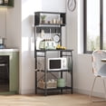thumbnail image 1 of Bestier Microwave Stand with Storage,  60" 5 Tier  Kitchen Island Bakers Rack for Kitchen, Black, 1 of 7