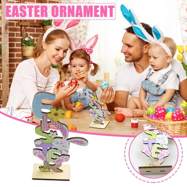 Easter Wooden Decorations Easter Wooden Party Scene Layout Decoration