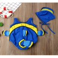 thumbnail image 4 of Toddler Boy Girl Fish Bathing Suit with Hat One Piece Swimsuit Set, 4 of 6