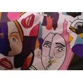 thumbnail image 5 of oneOone Cotton Silk Light Purple Fabric Abstract Comic Face Sewing Craft Projects Fabric Prints By Yard 42 Inch Wide, 5 of 5