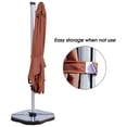 thumbnail image 3 of Costway 10Ft Square Patio Offset Cantilever Umbrella 360 Degree Tilt Aluminum Brick Red, 3 of 10