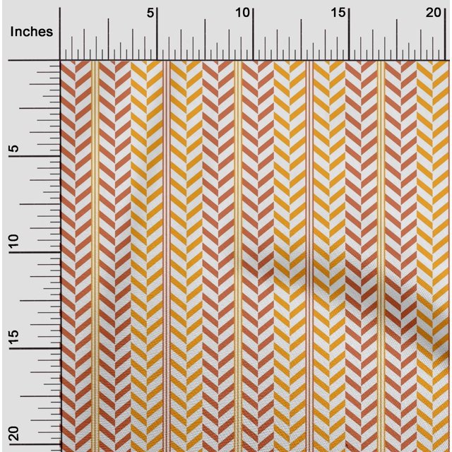 oneOone Georgette Viscose Fabric Stripe & Herringbone Geometric Print Fabric BTY 42 Inch Wide