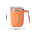 thumbnail image 2 of EGNMCR 304 Stainless Steel Double-layer Mug Home Office Water Cup With Handle Cup A cup, 2 of 6