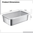 thumbnail image 4 of Stainless Steel Food Container with Lid, 8.7x5.7x2.5" Stackable Meal Prep Box, Leakproof Airtight Storage Box for Fridge, Oven-Safe Storage Container, 4 of 5