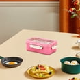 thumbnail image 4 of Yhmxh Plastic Lunch Box Leak Proof Food Storage Container With Utensils Microwave Safe Bento Box For Office School Meal Prep Singles Pack Kitchen Essentials Home and Kitchen Kitchen Tools, 4 of 6