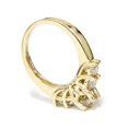 thumbnail image 3 of Yellow Gold 1ct Round Diamond Engagement Anniversary Ring 14k Trellis Band, 3 of 3