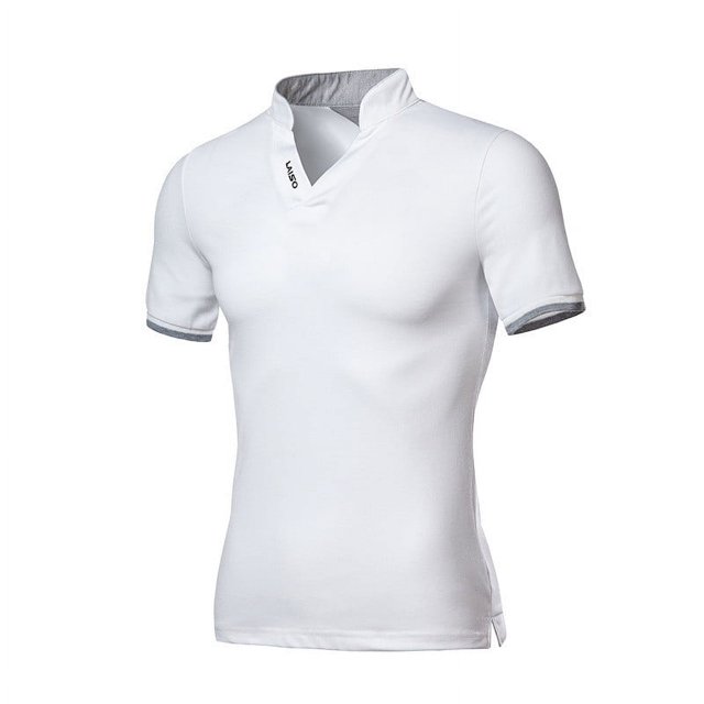 EGNMCR Chemises à Manches Courtes pour Hommes Été T-shirt Décontracté, Mode T-shirt Décontracté pour Hommes Uni à Manches Courtes Col Rabattu Blouse Hauts,