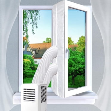 Accessoires pour Climatiseur Portatif, Joint d'Étanchéité pour Fenêtres à Battants de 400 cm (157 Pouces), Joint de Fenêtre de Climatisation, Protège-Échange d'Air d'Arrêt d'Air Chaud, Coupleur Universel Écoénergétique et Facile à Installer