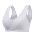 thumbnail image 1 of Besolor Plus Size Bras for Women Button Front Closure Wirefree Bralettes High Support Full Coverage Underwear, 1 of 2
