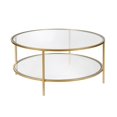 thumbnail image 3 of Henn&Hart Table Basse Ronde en Métal avec Plateau en Verre, 3 of 7
