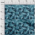 thumbnail image 2 of oneOone Tissu Rayonne Bleu Sarcelle Forme Géométrique Matériel de Robe Tissu Imprimé Tissu au Mètre 56 Pouces de Large, 2 of 4