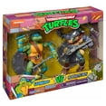 thumbnail image 2 of Teenage Mutant Ninja Turtles 6 Inch Action Figure Original TV 2-Pack - Leonardo vs Rocksteady, 2 of 6