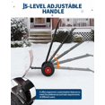 thumbnail image 4 of Royalbelle Red Black 29x19 Inch Snow Shovel with Wheels, Steel Blade, 4 of 7