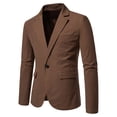 thumbnail image 3 of BOBOGOJP Veston pour Homme Coupe Régulière Mode Personnalité Veston Décontracté Blazer (Coffee,m), 3 of 5