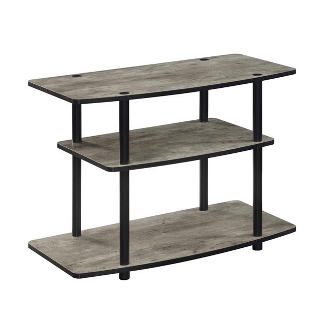 Convenience Concepts Designs2Go Meuble TV à Trois Niveaux en Bois Gris Vieilli