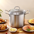 thumbnail image 4 of Casserole à Pâtes en Acier Inoxydable - Style Italien avec Insert pour Cuiseur Vapeur et Couvercle, 4 of 8
