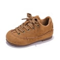 thumbnail image 3 of Dakaela Espadrilles Rétro pour Tout-Petits Garçons Bout Rond à Lacets Course Marche Tennis Chaussures en Suède Uniforme Scolaire Décontractées Richelieus Chaussures Habillées Jaune 8.5, 3 of 5