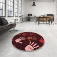 thumbnail image 4 of Ahgly Company Tapis Rectangulaire Intérieur Lavable en Machine Rouge Brique, 2 Pieds x 3 Pieds, 4 of 7