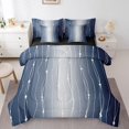 thumbnail image 1 of YST Navy Blue and Gray Gradient Comforter Set, 7-Piece, Geometric Design, Twin, 1 of 4