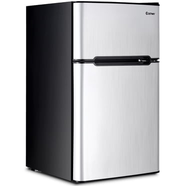 Costway Refrigerator Small Freezer Cooler Fridge Compact 3.2 cu ft. Unit