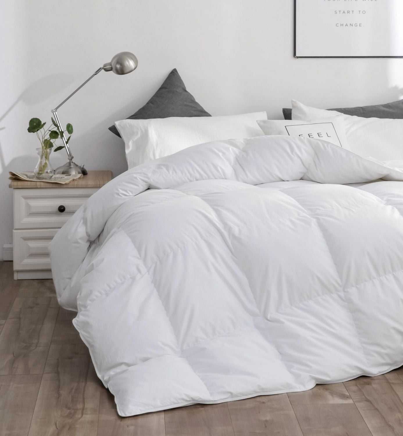 Royal Elite Couette en Duvet Blanc Européen Toutes Saisons