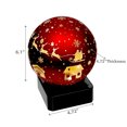 thumbnail image 4 of Led Rounded Glass Stand (Santa On A Sleigh) (Red) - Set of 2, 4 of 4
