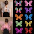 thumbnail image 2 of Fortune Adult Kid Butterfly Fairy Wings Halloween Party Costume Dress Up Props, 2 of 4