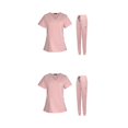 thumbnail image 4 of Maytalsory Stylish Women s Scrub Set Nurse V-Neckline Machine Washable Short Sleeves Suit Pink S 2Set, 4 of 6