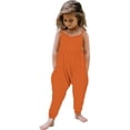 thumbnail image 2 of FAIWAD Kids Girls Summer Jumpsuits Spaghetti Strap Sleeveless Baggy Causal Rompers with Pockets, 2 of 5