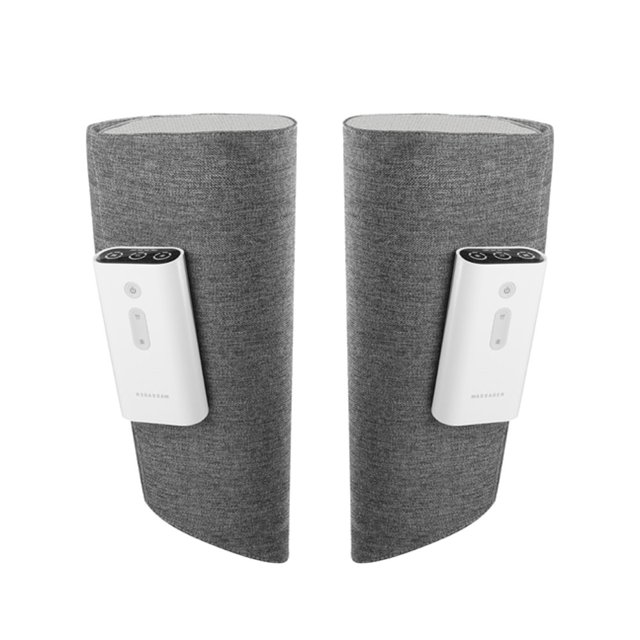 MesaSe Masseur de Jambes Sans Fil pour la Circulation, Compressions d'Air Chauffées Électriques, Masseur de Mollets Rechargeable avec 3 Modes, 2 Intensités, Réglage à 2 Niveaux pour la Douleur aux Jambes et la Relaxation Musculaire