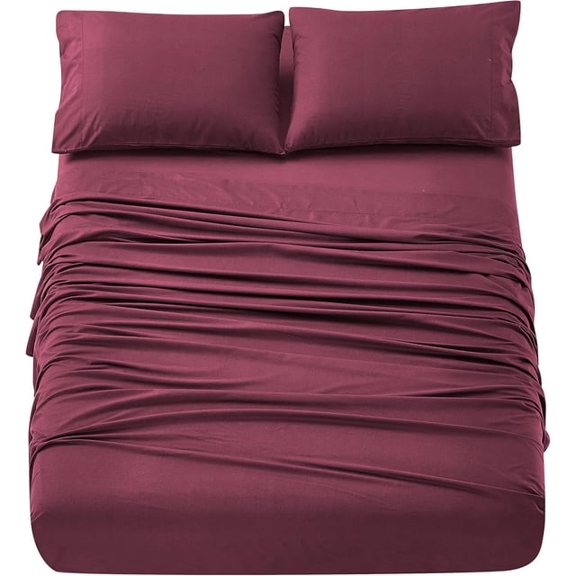 Home Beyond & HB design Piece Bed Sheets Set (Full or Double ) Premium Hotel Quality Bedding Sheets Breathable Soft Brushed Microfiber Deep Pocket Wrinkle Fade