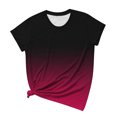 thumbnail image 1 of Birdeem Womens Short Sleeves Print Casual Tops Pullover Blouse T-Shirt, 1 of 1