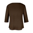 thumbnail image 5 of QIPOPIQ Plus-Size Tops for Women Summer V Neck T Shirts Color Block Raglan Tees Clearance, 5 of 5