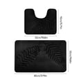 thumbnail image 3 of Fridja Summer Clearance Bathroom Rugs Sets 2 Piece Non Slip, Leaf Bath Mats for Bathroom Floor Set of 2, Ultra Soft and Quick Dry Bath Rugs, Machine Washable Rugs for Bathtub, Shower, Black, 3 of 5