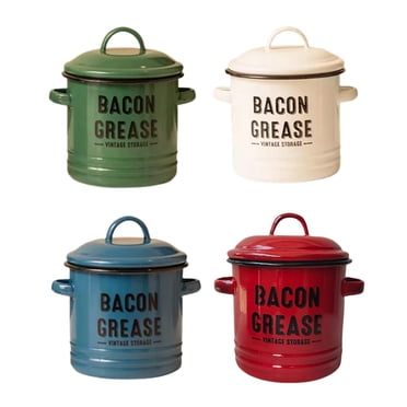 Contenant de Rangement pour Graisse de Bacon avec Passoire - Filtre à Huile de Cuisson Vintage avec Couvercle, Couleur Aléatoire pour la Cuisine et la Maison