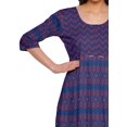 thumbnail image 3 of Moomaya Kurta Imprimé Tunique Longue Hauts Femmes Tenue d'Été Kurti pour Femmes, 3 of 5