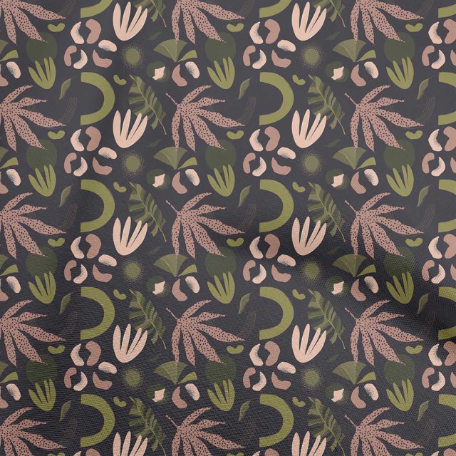 oneOone Viscose Chiffon Brown Fabric Tropical Abstract Sewing Material Print Fabric by The Yard 42 Inch Wide