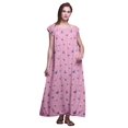 thumbnail image 1 of Bimba Robe de Nuit Imprimée pour Femmes en Rayonne Longue Maxi Robe de Sommeil Robe de Nuit, 1 of 4