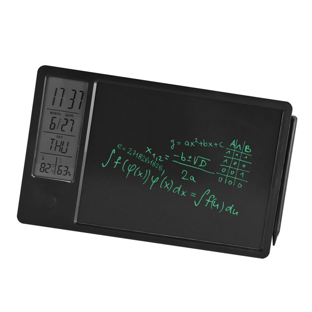 LCD Writing Tablet, Sturdy 10 Inch Hand Writing Pad, Rechargeable Erasable Electronic Doodle Board with Digital Clock Calendar for Office Business Home