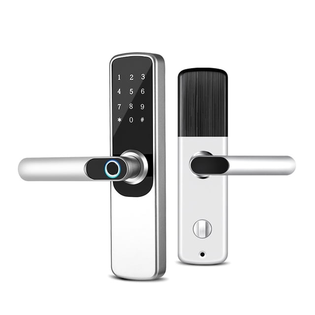 Serrure de Porte, Serrure de Porte Intelligente à Empreinte Digitale avec Application TTlock, Serrure Électronique Sans Clé avec Code Pavé et Application Numérique Intelligente, Facile à Installer